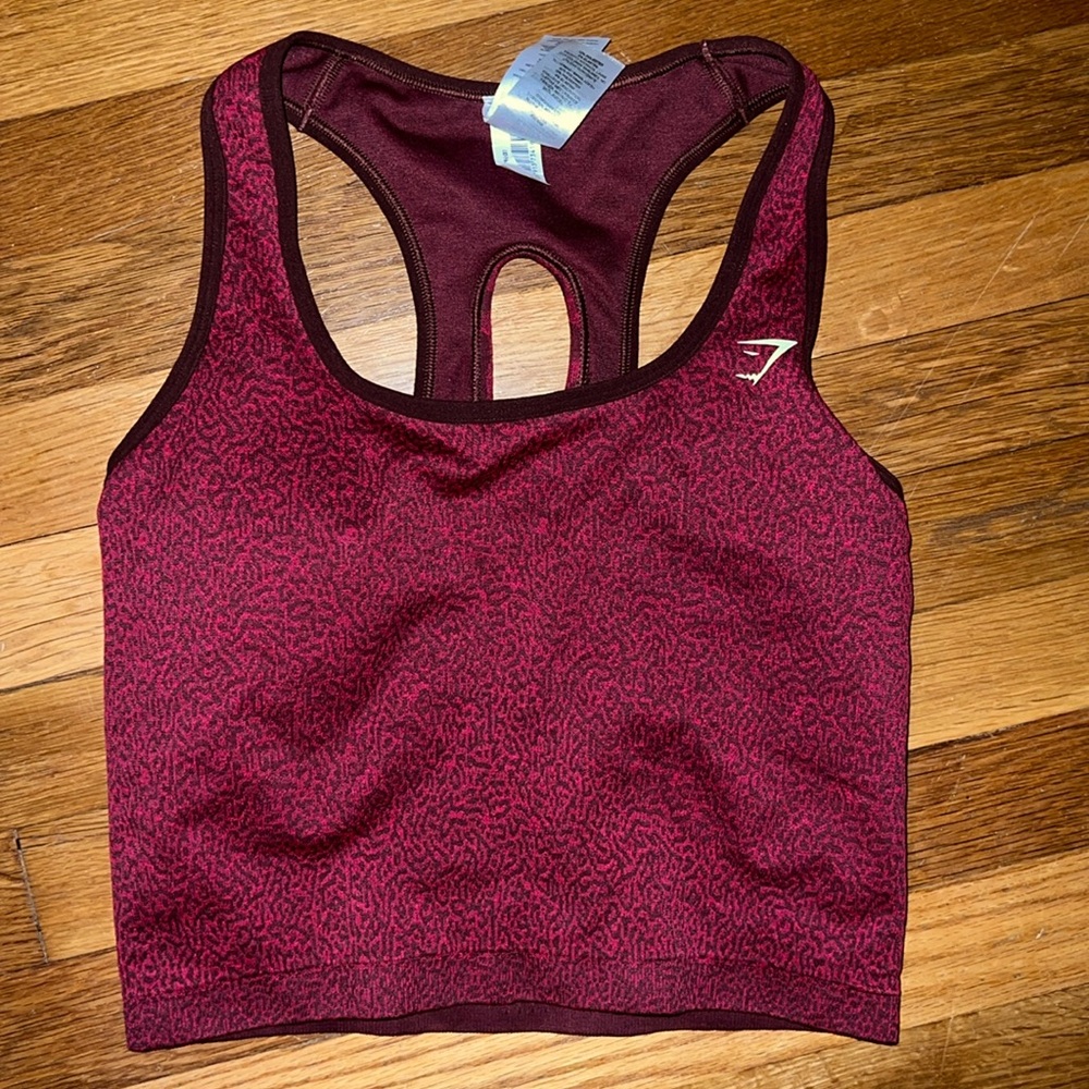 Gymshark Adapt Animal Seamless Crop Tank - Reef | Cherry Brown